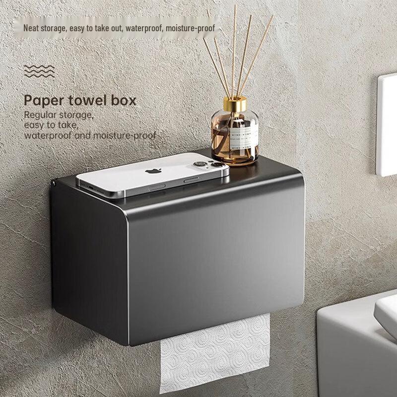 Cmaos Waterproof Wall-Mounted Toilet Paper Holder
