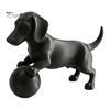 Creative Desk Accessories Mini Dachshund Football Figurine, Matte Black 3D Printed Statue, Statue Modern Style Minimalist Ornament for Home