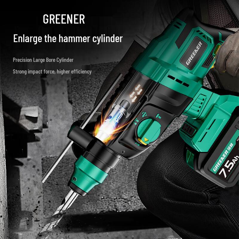 Green Forest 21V Cordless Brushless Rotary Hammer Drill CN Plug (adapter Included)