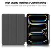 For iPad Pro 2024 Case 11 Inch 5th Gen Tri-fold Leather Painted Stand Smart Case For Funda iPad Pro 11 2024 Case with Pen Holder