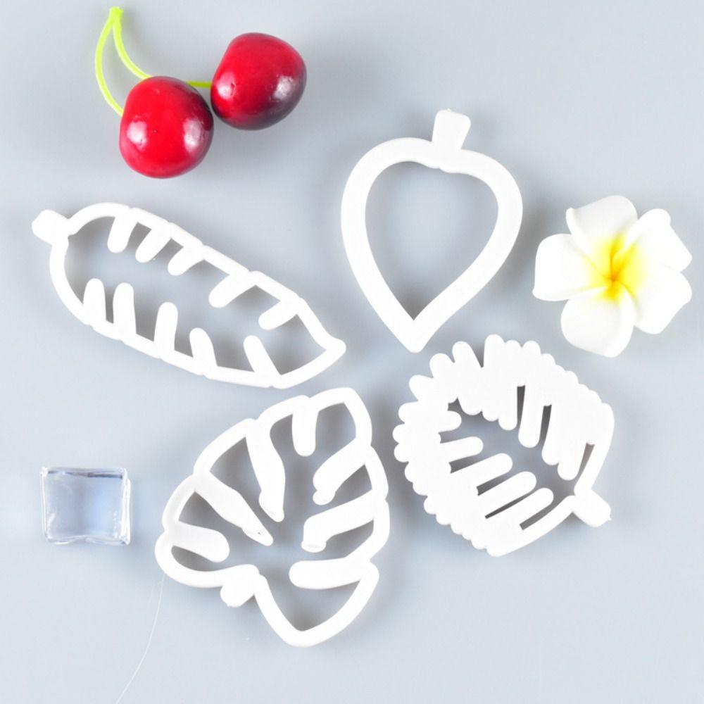 

8Pcs White Tropical Plants Leaf Mold Fondant Pastry Kitchen Tools Decorating Tools