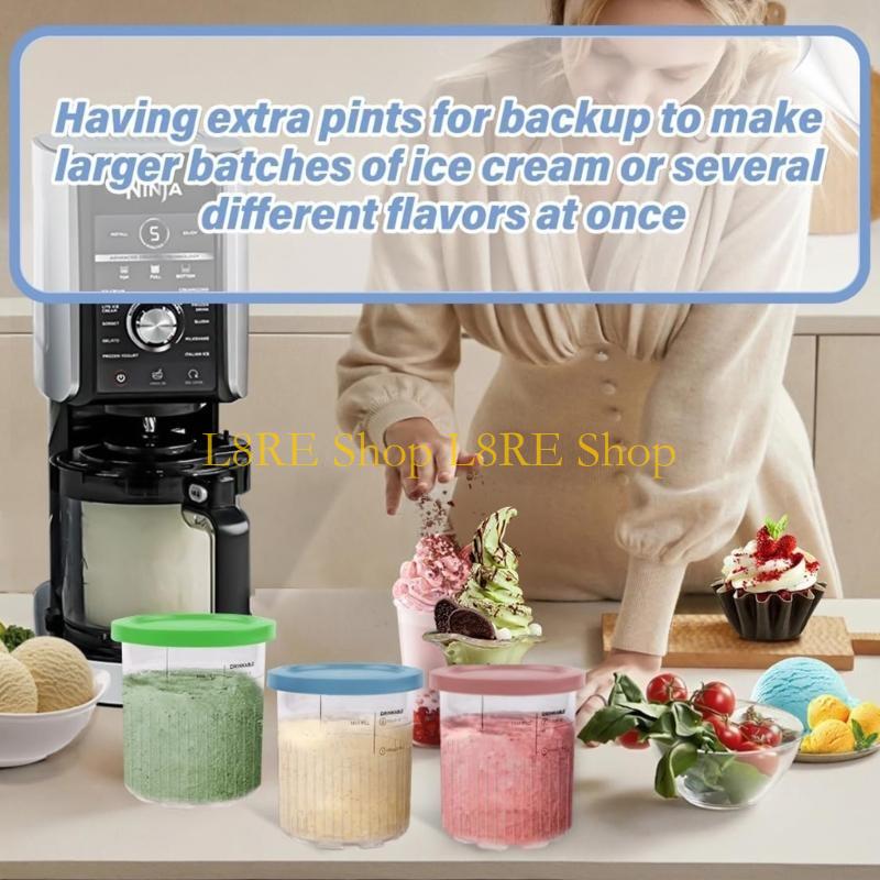L8RE Dessert Ice Cream Pints Cup Yogurt Storage Freezer for NC500 NC501 Series