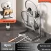Versatile Carbon Steel Double-Layer Pot Lid & Utensil Rack