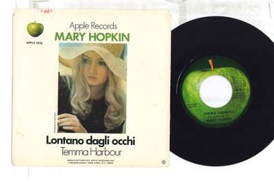 7inch Record MARY HOPKIN - Temma Harbour / Lontano Dagli Occhi APPLE1816 APPLE 1970 US Rock Used