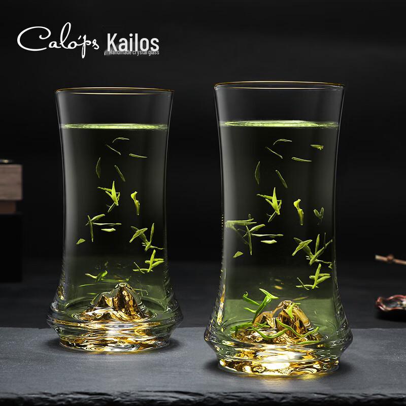 CALOPS Minimalist Glass Green Tea Cup Set