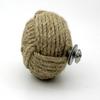 Jute Rope Handmade Knobs Drawer Pulls for Cabinets, Wardrobes Kitchen Cupboards Nautical Knob Hardware Vintage Decor, 50 Mm Set of 10