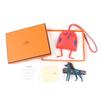 Excellent HERMES Bag charm Owl Red series leather Women Used