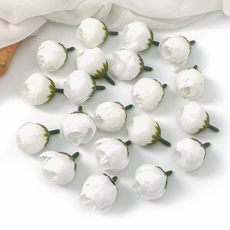 10/20/50Pcs 3.5cm Rose Artificial Flowers Head Silk Fake Flower for Home Decor Party Wedding Decoration DIY Wreath Accessory