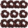 11 Pezzi Elastici per Capelli Eleganti in Raso Colore Profondo Vintage Facili Senza Cuciture