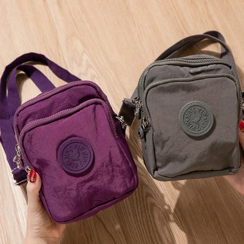 Women's Nylon Canvas Crossbody Bags Large Coin Money Change Mobile Phone Storage Shoulder Bags Fashion Casual Outside Handbags