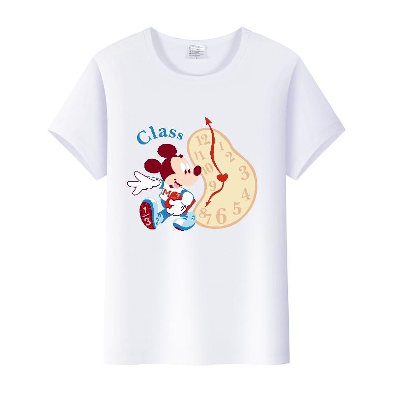 Casual Disney Cartoon Minnie Summer Blouses Men T-shirt White 2000s Tees Women Tshirt Ladies Mickey Mouse Tops Oversized Clothes