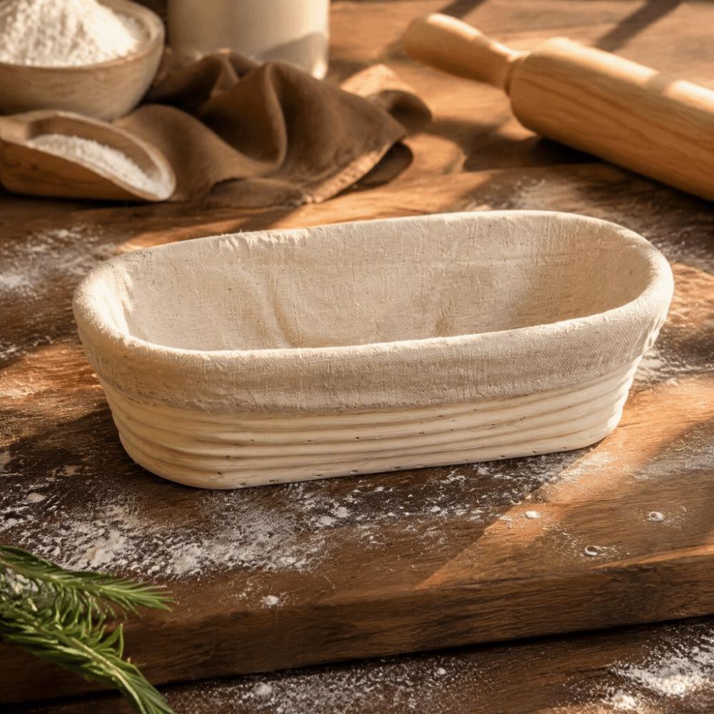 Rattan Woven Banneton Basket Oval Shape Bread Baking Tool Durable Dough Rising Bowl Bread Dough