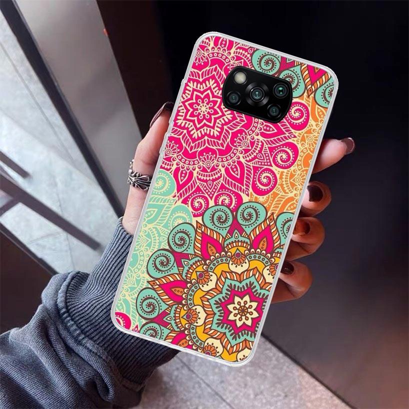 

Totem Mandala Colorful Flower Phone Case for Xiaomi Poco F7 Ultra X7 X6 X5 Pro X4 Gt M8 M7 Redmi 15 15C 13 13C 12 12C Soft Cover Xiaomi Poco X6 Pro