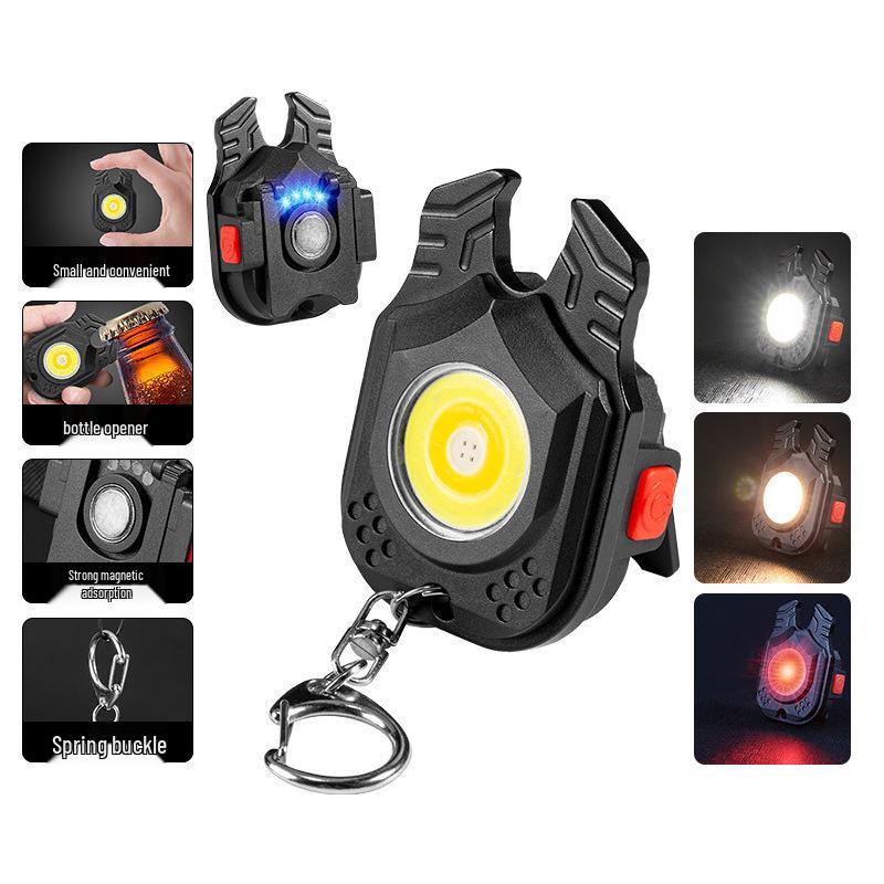 

Компактний водонепроникний багатофункціональний брелок: Самозахист, Зарядка, Магнітний Міні-ліхтарик