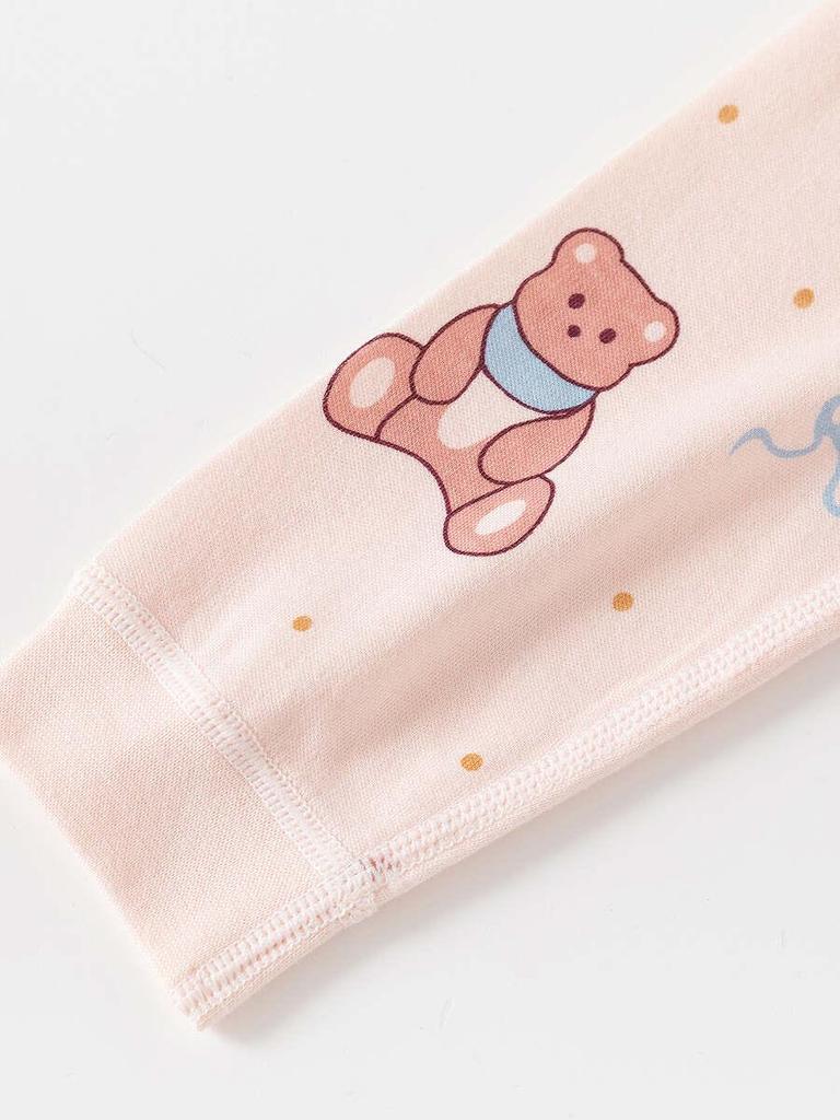 Infant Two-Piece Pajama Set: Seasonal High Waist Pants and Top