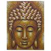 Buddha Leinwand Wandkunst, Goldbrokat 80x60cm