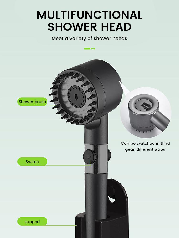 Camping Shower Pump RV Outdoor Shower Kit Camp Shower Full Screen Intelligent Digital Display Adjustable 6000mAh Shower Kit