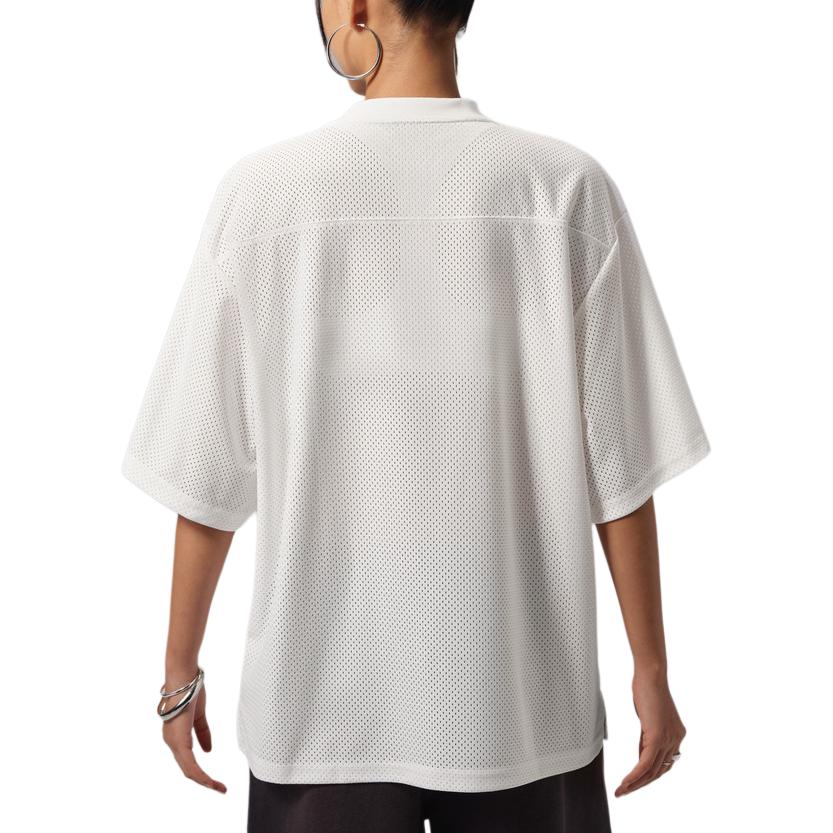 Jordan Mesh AS W J BRK SS Jersey Top V-Neck Pullover Short Sleeve Drop Shoulder T-Shirt Women tops HQ9223-100