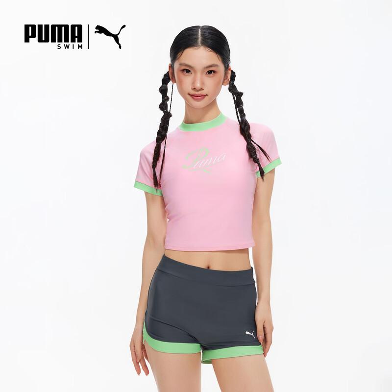PUMA Women s UV Protection Short Sleeve Two-Piece Swimsuit 2XL
