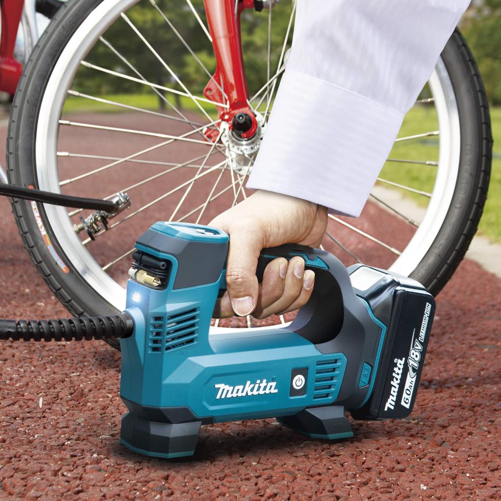 Makita Rechargeable Air Pump 18V with Valve Ball Float Valve Battery Charger Sold Separately MP180DZ Blue US/UK/French &