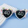 Women's High-end Black Birthday Party Sunglasses with Free Shipping