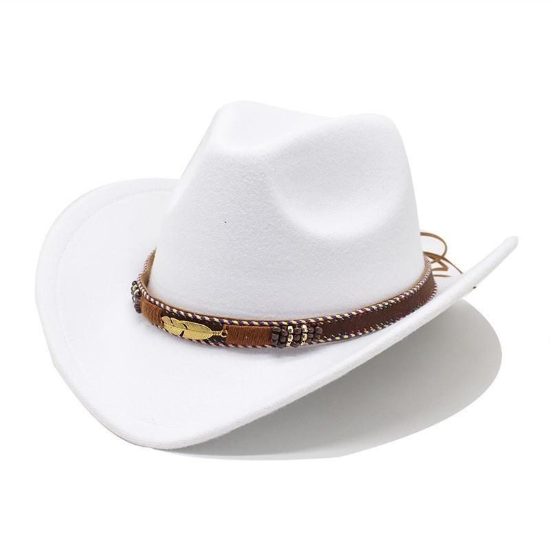 Cowboy Hat With Wide Brim And Adjustable Size For Western Dance Performances