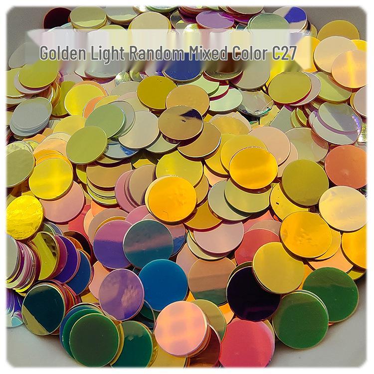 Yaleduo 6mm Flache Runde Pailletten ohne Loch für DIY-Bastelarbeiten, Handy-Dekor, Epoxidharz-Kunst und Nageldesign