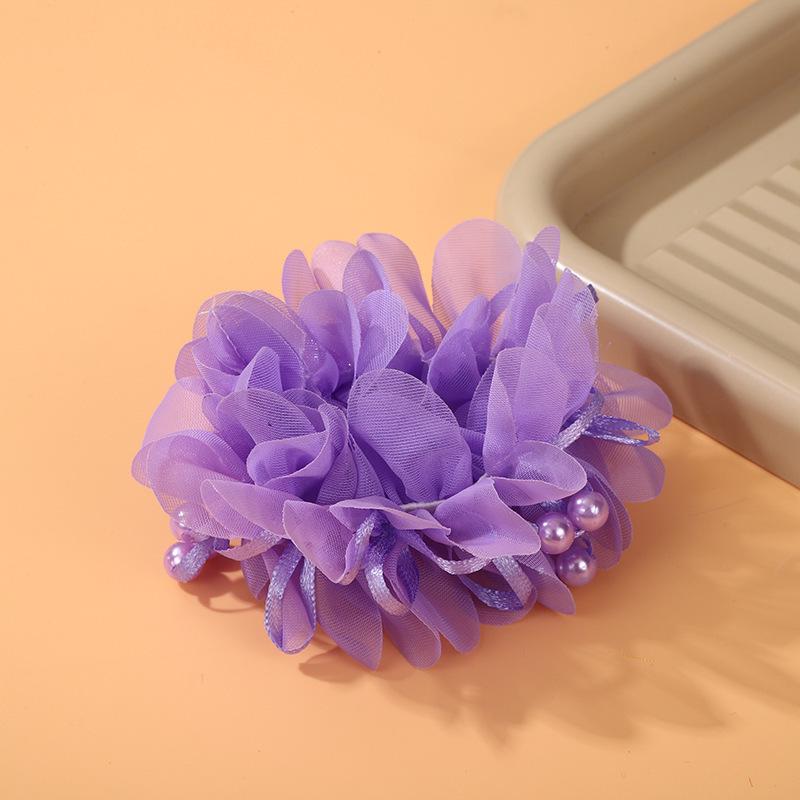 Girls' Flower Hair Tie - Cute Princess Bun Headdress for Performances