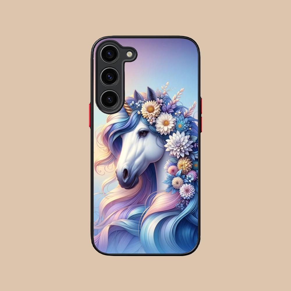 Fantasy Unicorn Mobile Phone Case for Samsung Galaxy S25 S24 S23 S22 S21 Plus FE Ultra Colorful Silicone Cover Cellphones Luxury