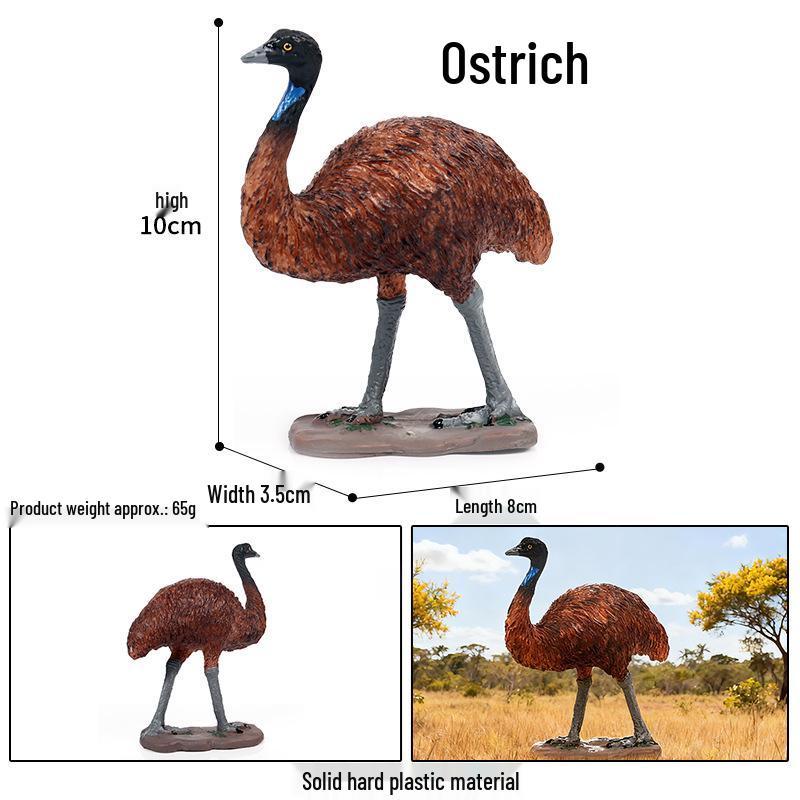 Children's Animal Simulation Toy Set: Eagle, Falcon, Secretary Bird, Owl Figurines