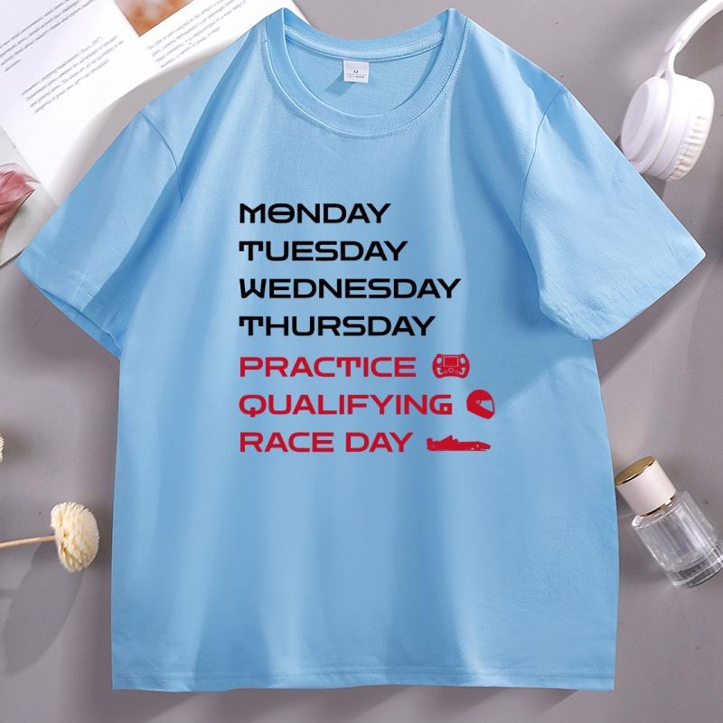 Funny Race Day Racing Graphic T Shirts Women Casual Crewneck Cotton Short Sleeve Tshirt Pullover Soft Breathable Tshirt Clothes