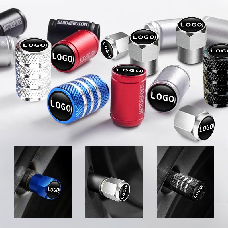 Car Metal Tire Valve Caps Knurled Core Cap Accessories Tire Dust Cap For Benz A B C E S Class W201 W210 W203 C180 C300 W177 AA8