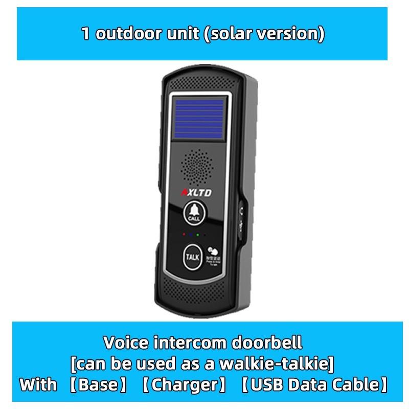 1-3 km 16 Channels Waterproof Electronic Intercom System Doorbell Home Voice Intercom Device Range Solar Voice Wireless Doorbell