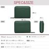 Mandiva Women's Genuine Leather Mini Wallet with Card Case, Anti-Skimming, Coin Slip, Accordion-Style, and No-Fold Bill Compartment (Green)