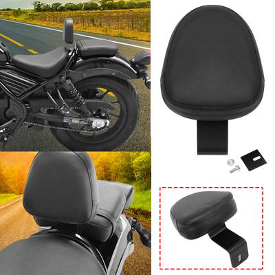 Motorcycle Front Rider Driver Backrest Black Sissy Bar PU Leather Cushion Seat Pad For Honda Rebel CMX300 CMX500 2017 2018-2026