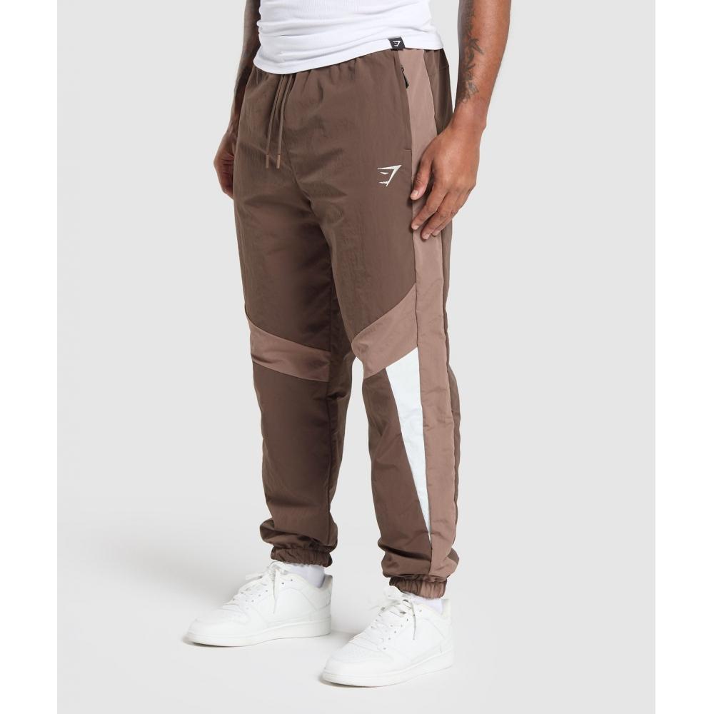 Gymshark Retro Track Pants Walnut Brown Mocha Mauve Soft White A4a9w Ncw0