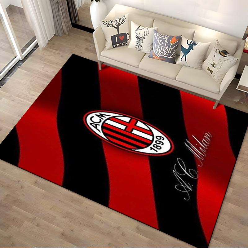 AC Milan Stripe Designed floor mat, suitable as a non-slip mat for the living room or bedroom sofa