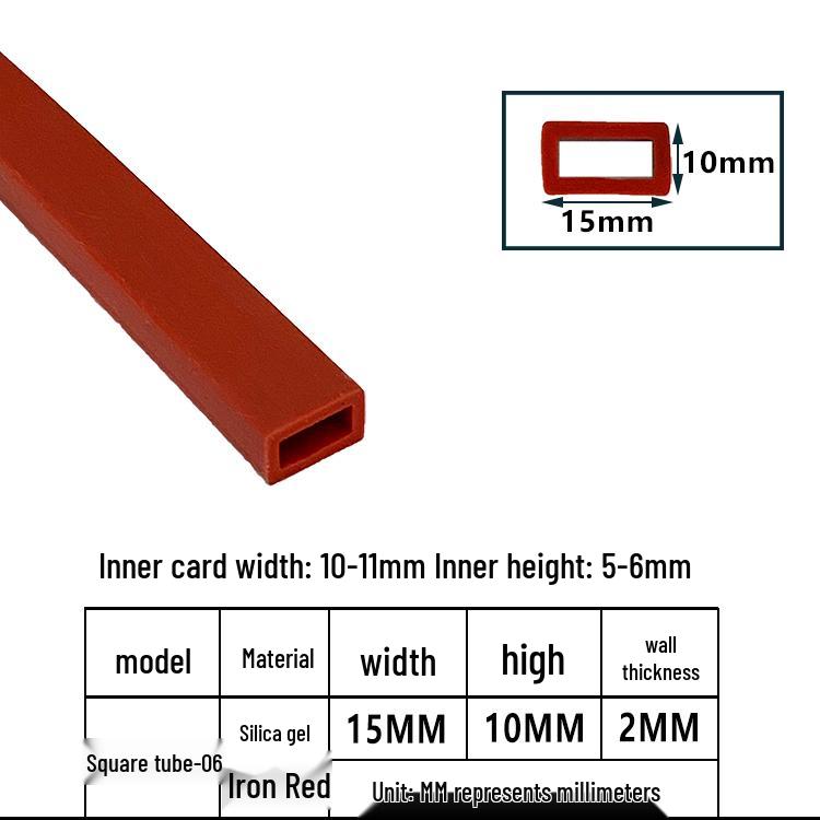 High-Temperature Resistant Silicone Square Tubing: Durable, Customizable, Aging-Resistant Rubber Sheath and Hollow Sealing Strip.