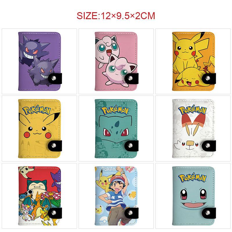 Pokemon Pikachu vertikale Druckknopf-Geldbörse Bunter Aufdruck Mehrschichtige Münzbörse Niedlich Anime