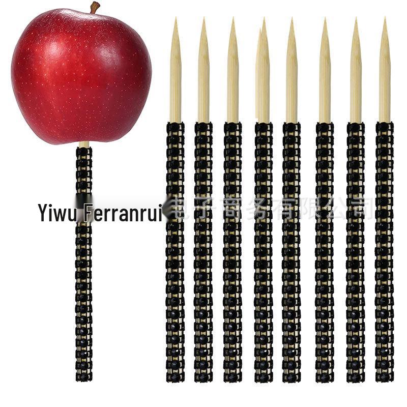 12-Piece Diamond Bamboo Skewers for Christmas Cake & Apple Pie Decoration