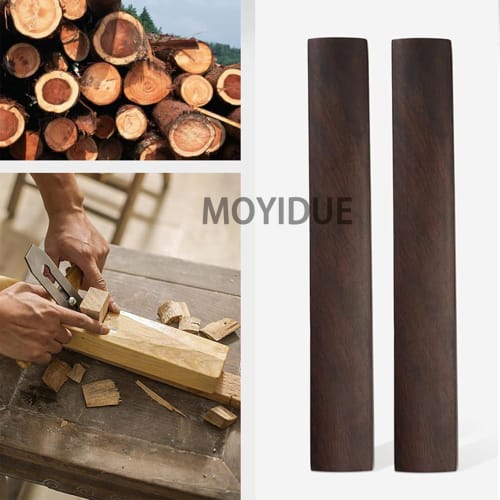 MOYIDUE Pair of Portable Otogi (Kaijaku) Clappers, Buddhist Temple Accessories, Obon Supplies, Ebony, 18 X 3.5 X 2 Cm