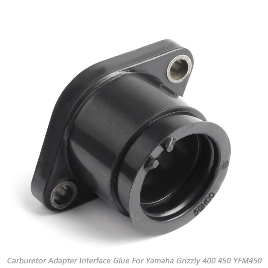 4PCS Motorcycle Carburetor Interface Gum For Yamaha YFM400A YFM400F YFM450FX Parts Joint Intake Manifold Boot Adapter