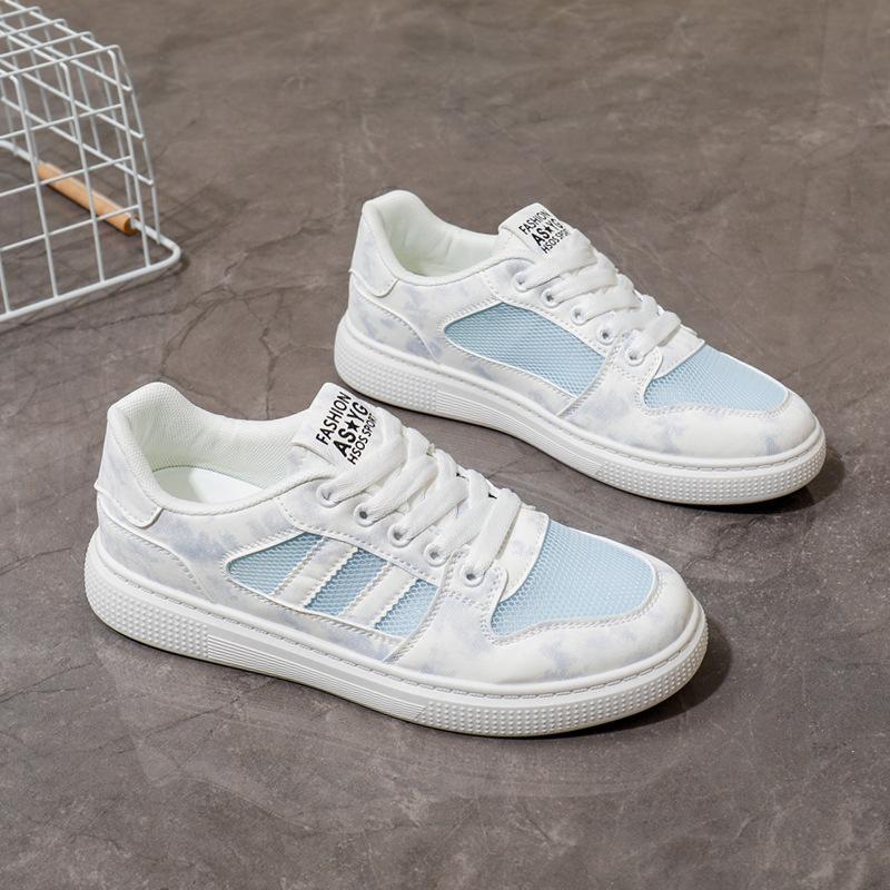 

Summer New Women Hollow Out Mesh Sneakers, Single Layer Thin Breathable White Casual Sports Shoes Style 40 синій