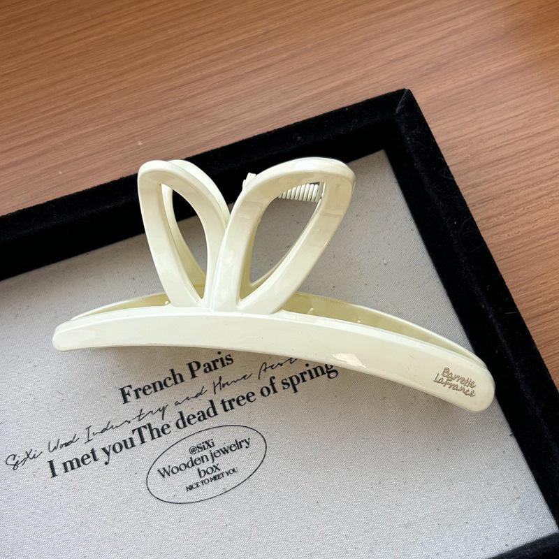 2024 Korean Style Large Rabbit Ear Acrylic Hair Clip for Elegant Updos.