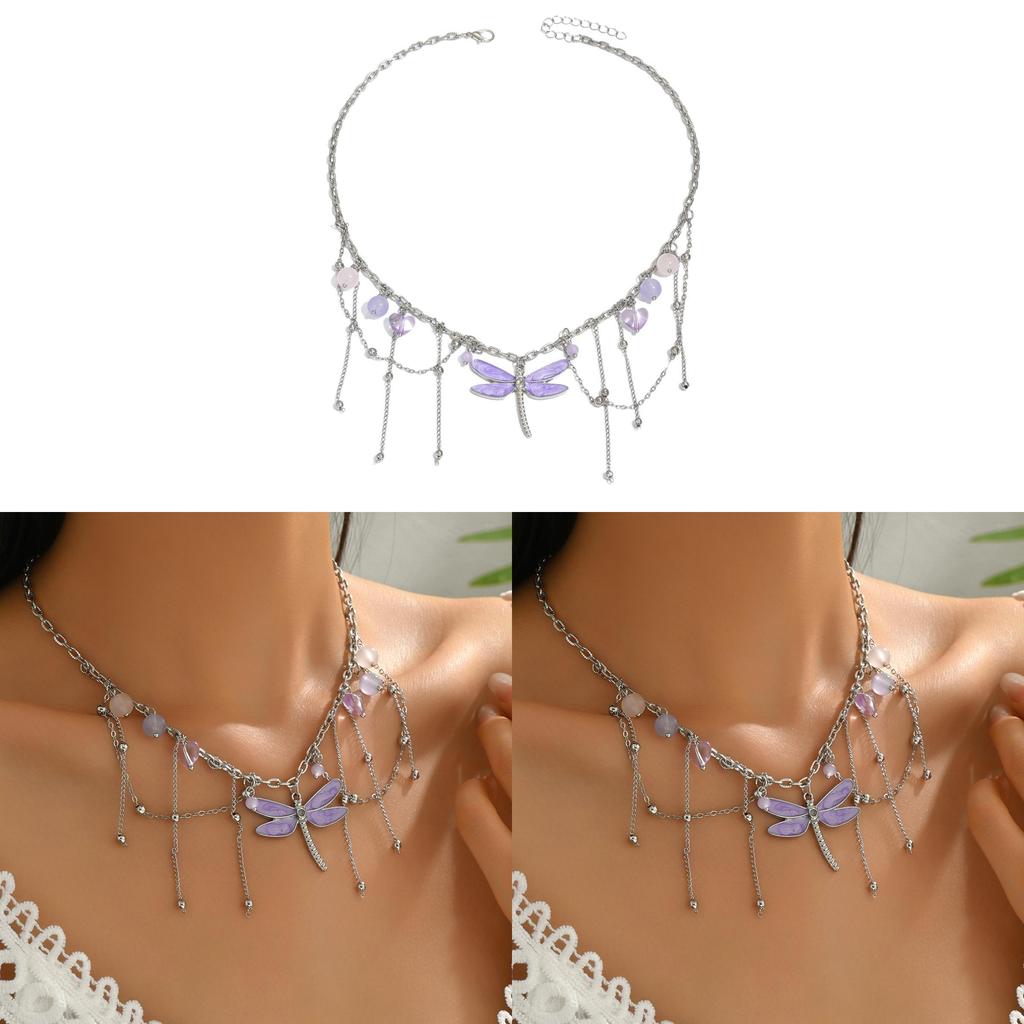 Animalinspired Alloy Dragonfly Choker With Gold Plating For Casual Wear