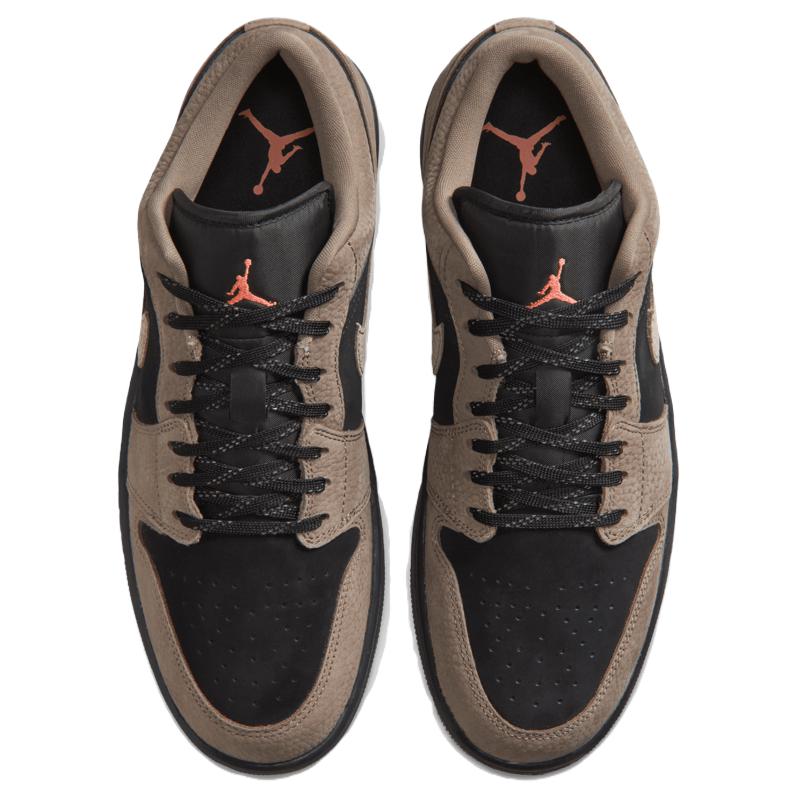 Zapatillas Unisex Air Jordan 1 Low SE Gris Oliva Marrón Negro Mango Claro Salvaje IB7109-005