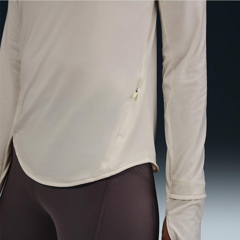 Nike As W Nk Swift Series Simple Round Neck Pullover Long Sleeve T-Shirt Women Tops Off-White HQ0504-133