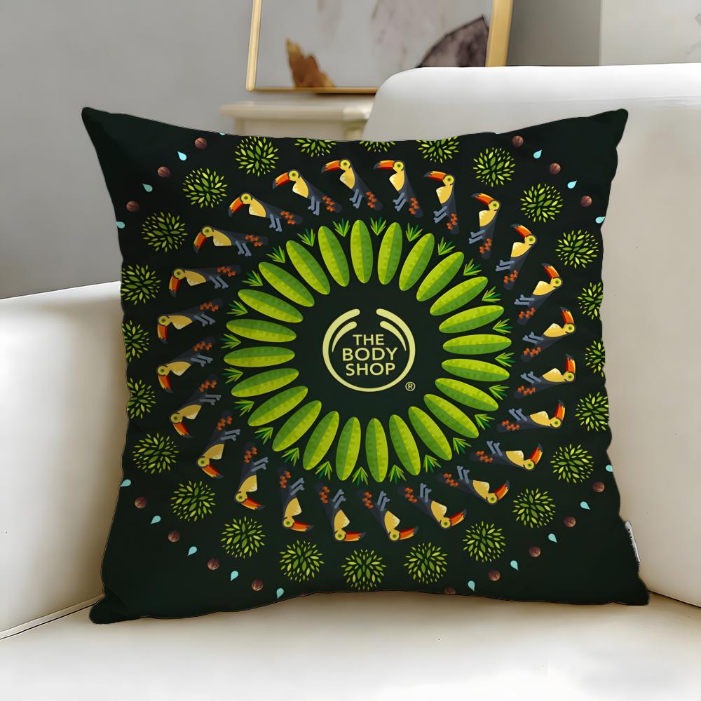 

classic skincare brand The Body Shop Cushion Cover Soft & Easy-Wash Pillow Case – Versatile for Couch, Bed, Travel and Office 30cmx30cm