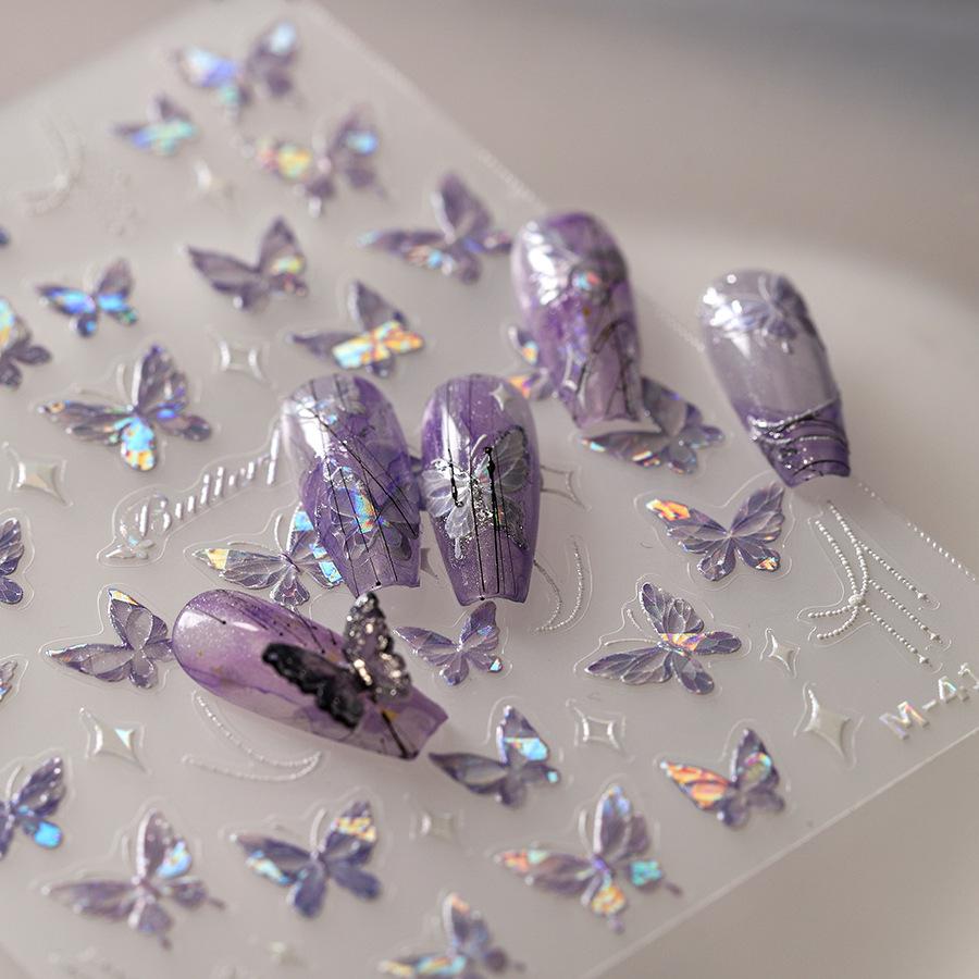

TENSOR Frosted 3D Self-Adhesive Nail Stickers - Hot Stamping Series M-412