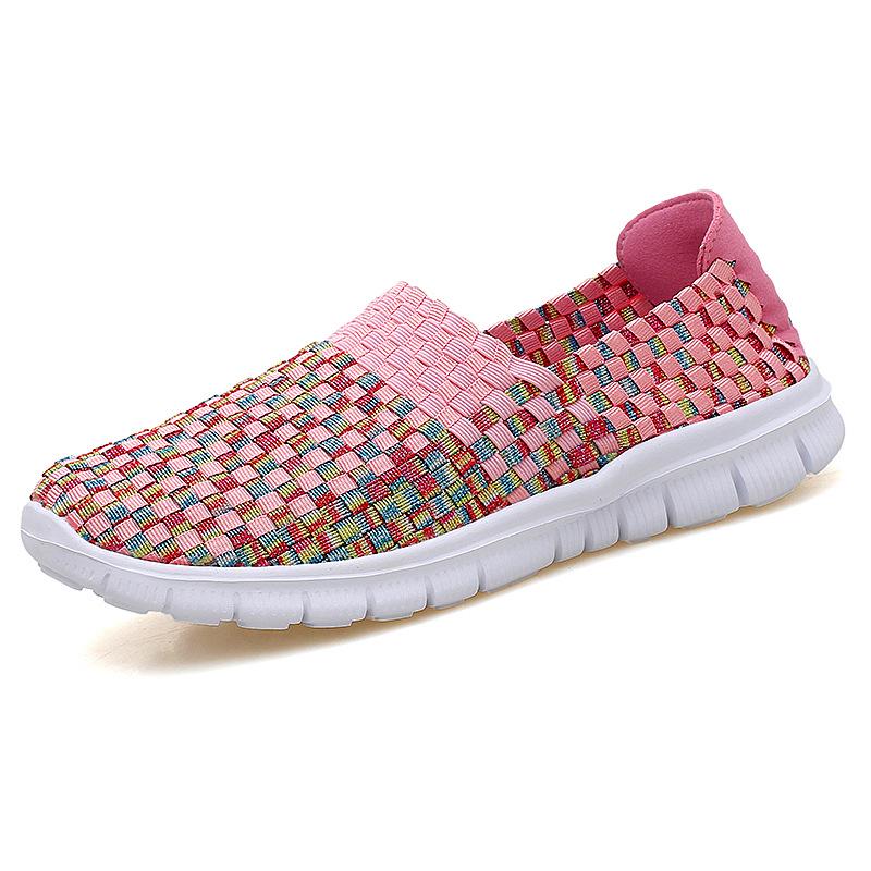 Women s Elastic Knit Slip-On Loafers - Breathable, Fashionable Casual Shoes 35